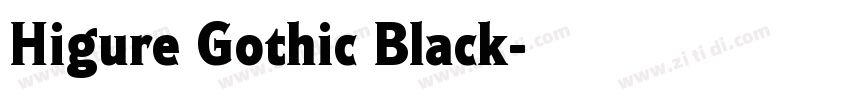 Higure Gothic Black字体转换